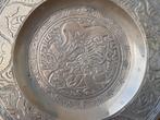Mooi zwaar antiek Chinees koper bord met een draak 25,4 cm., Antiek en Kunst, Ophalen of Verzenden