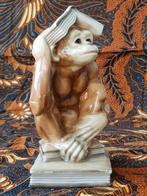 Mooi stel oude boekensteunen als chimpansees 17,5 cm., Ophalen of Verzenden