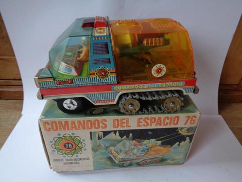 Oude blikken Comandos Del Espacio 76 Space Car met Doos, Verzamelen, Speelgoed, Gebruikt, Ophalen of Verzenden