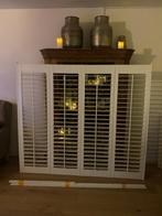 Prachtige 4-luik shutters 193 x 173cm (bxh) met kozijn, Huis en Inrichting, Ophalen, 150 tot 200 cm, Crème, 150 tot 200 cm