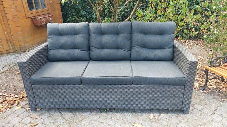 Loungebank, Tuin en Terras, Tuinsets en Loungesets, Gebruikt, Loungeset, Wicker, Bank, Ophalen