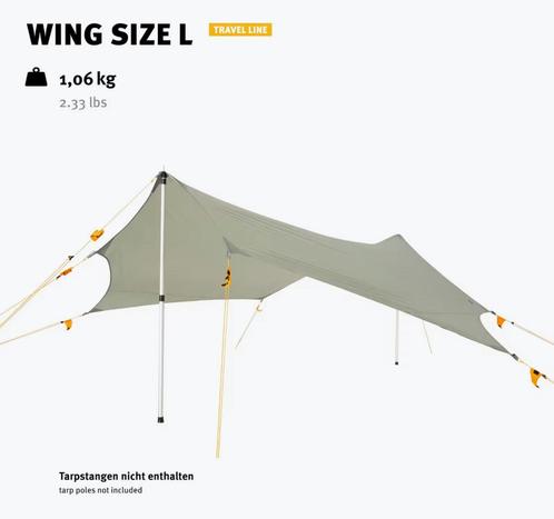 Wechsel tarp Wing L TL Oak + Bach TRX pole verstelbaar 2x, Caravans en Kamperen, Tenten, Zo goed als nieuw, Ophalen of Verzenden