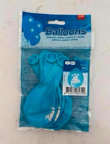 Zakje ballonnen Hoera een jongen - 8 st |geboorte babyshower beschikbaar voor biedingen