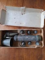 Antieke slagroomspuit attributen in doosje, Ophalen of Verzenden