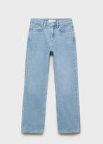 STRAIGHT-FIT MID-RISE JEANS mt 40, Mango, Blauw, Ophalen of Verzenden, Zo goed als nieuw
