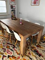 Eettafel massief eiken – 200x110 cm – 6 personen – Goossens, Huis en Inrichting, Tafels | Eettafels, Gebruikt, 100 tot 150 cm