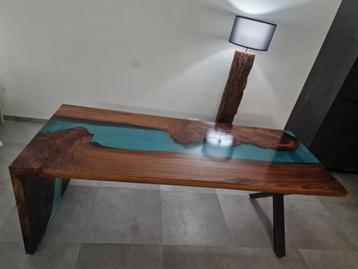 Epoxy waterval rivier tafel, incl. onderstel nu 20% korting beschikbaar voor biedingen