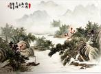 Chinese porselein tegel met landschap, Antiek en Kunst, Antiek | Porselein, Ophalen of Verzenden