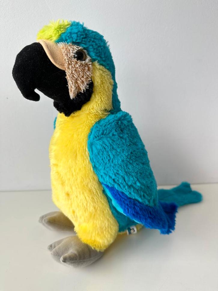 Knuffel papegaai blauwe ara zacht 30-50 cm / Semo, Kinderen en Baby's, Speelgoed | Knuffels en Pluche, Zo goed als nieuw, Overige typen