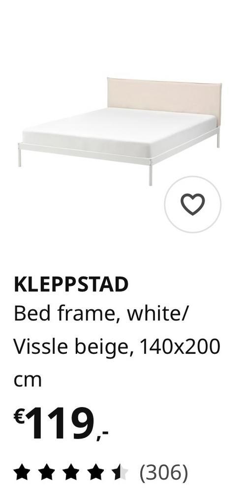 IKEA Bedframe - Weinig gebruikt!, Huis en Inrichting, Slaapkamer | Bedden, Zo goed als nieuw, Tweepersoons, 140 cm, 200 cm, Metaal