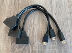 HDMI SPLITTER 2 POORT PASSIEF DUAL ADAPTER KABEL NIEUW, Computers en Software, Pc- en Netwerkkabels, Ophalen of Verzenden, Zo goed als nieuw