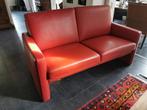 Rode leren 2-zits Prominent bank - Zaandam, Huis en Inrichting, Banken | Bankstellen, Ophalen