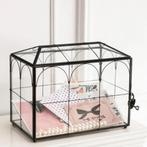 Luxe Zwarte Glazen Enveloppenkist met Slot – 26 cm, Ophalen of Verzenden, Nieuw, Versiering, Geboorte of Huwelijk