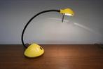 Vintage Bureaulamp geel met zwarte arm., Minder dan 50 cm, Gebruikt, Ophalen of Verzenden