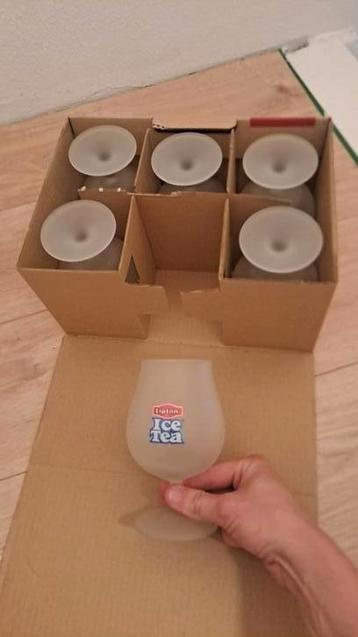 Lipton ice tea glazen 6x  beschikbaar voor biedingen
