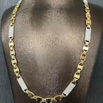 14 karaats gouden ketting flat magnum massief schakel, Sieraden, Tassen en Uiterlijk, Kettingen, Ophalen of Verzenden, Nieuw, Goud
