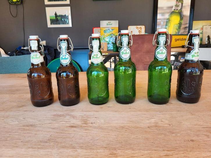 6 oude Grolsch beugels, Verzamelen, Biermerken, Gebruikt, Flesje(s), Grolsch, Ophalen of Verzenden