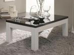 Salontafel Forever hoogglans wit zwart ACTIE--, Huis en Inrichting, Tafels | Salontafels, 50 tot 100 cm, Nieuw, Minder dan 50 cm