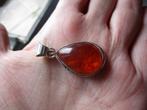 005/ 925 verzilverde baltic amber hanger, Overige voorstellingen, Nieuw, Ophalen of Verzenden, Met edelsteen