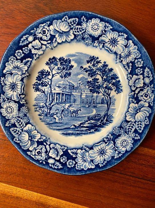 Liberty Blue Gebaksbordjes (6 stuks) in uitstekende staat, Antiek en Kunst, Antiek | Servies los, Ophalen of Verzenden