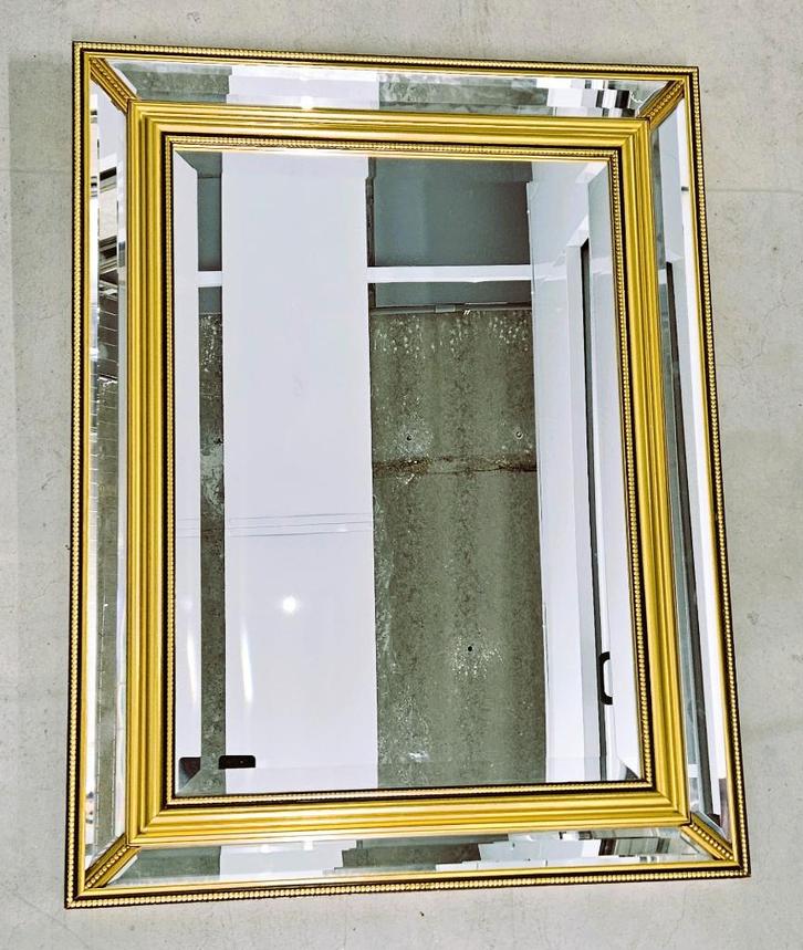 Hollywood Regency-stijl spiegel, Antiek en Kunst, Antiek | Spiegels, 50 tot 100 cm, Minder dan 100 cm, Vierkant, Ophalen