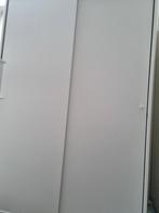 Witte schuifdeurkast, Ophalen, Gebruikt, 100 tot 150 cm, Meerdere deuren