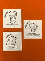 Set van 3 porseleinen “Egbert” wandtegels met prent & tekst:, Ophalen of Verzenden