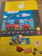 Janod voertuigen magneten boek, Ophalen of Verzenden, 10 tot 50 stukjes, Gebruikt
