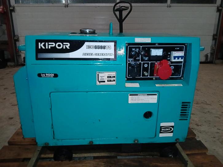 Kipor aggregaat/ generator, Doe-het-zelf en Verbouw, Aggregaten, Zo goed als nieuw, Dieselolie, 5 tot 10 kVA, Elektrisch startend