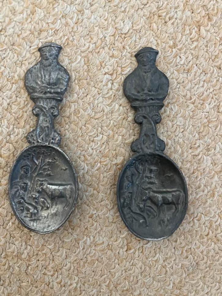 Vintage lepeltjes  Oud Holl Tingieterij Tiel, mooie staat!, Antiek en Kunst, Antiek | Tin, Ophalen of Verzenden