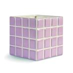 Lila Bloempot met Tegelmotief - &k Amsterdam, Overige materialen, Minder dan 30 cm, Minder dan 60 cm, Vierkant