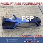 W207 FACELIFT AMG VOORBUMPER COMPLEET BLAUW Mercedes E Klass, Gebruikt, -, Voor, Ophalen of Verzenden