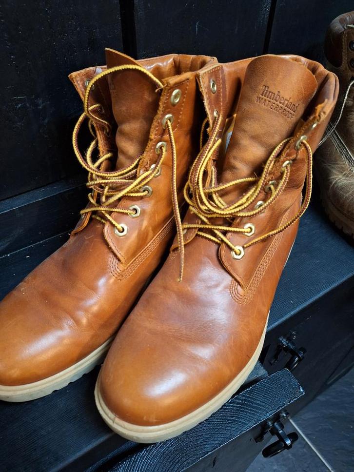 Timberland boots maat 44 - Weinig gedragen, Kleding | Heren, Schoenen, Gedragen, Boots, Bruin, Ophalen of Verzenden