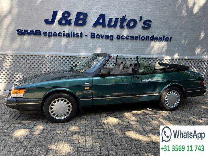 Saab 900 Classic 2.0 I Leer elektr. kap (bj 1992), Auto's, Oldtimers, Bedrijf, Te koop, Elektrische stoelverstelling, Lederen bekleding