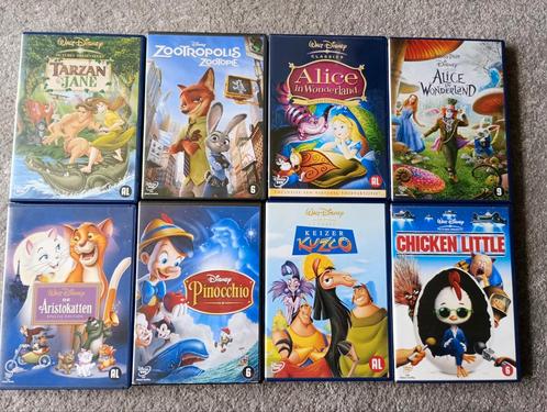 Disney dvd Mulan-Tarzan- Bambi-Alice-Assepoester-Fantasia, Cd's en Dvd's, Dvd's | Tekenfilms en Animatie, Zo goed als nieuw, Amerikaans