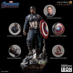 Iron Studios - Avengers: Endgame Captain America Deluxe 1/4, Ophalen of Verzenden, Zo goed als nieuw, Film, Beeldje, Replica of Model