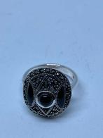 Zilveren ring met onyx maat 14, Ophalen, Zwart, Nieuw, Kleiner dan 17