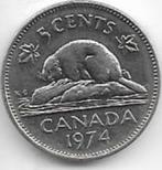 5  cent  1974  Canada. km. 60.1, Postzegels en Munten, Munten | Amerika, Ophalen of Verzenden, Losse munt, Noord-Amerika