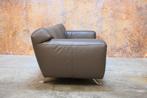 IZG Staat bruine leren Label Santiago design bank, Label, Design, 150 tot 200 cm, Tweepersoons