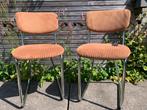 2 Fana buisframe stoelen nieuw gestoffeerd, Huis en Inrichting, Stoelen, Ophalen, Zo goed als nieuw, Metaal, Twee