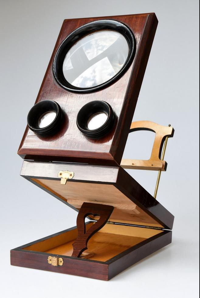 Antieke virtual reality viewer: stereographoscoop 1910-1920, Spelcomputers en Games, Virtual Reality, Zo goed als nieuw, Overige platformen