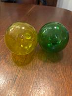 2 ballen van gekleurd glas, Ophalen of Verzenden