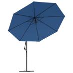 Zweefparasol met aluminium paal 350 cm blauw gratis bezorgd, Nieuw, Kantelbaar, Zweefparasol, Ophalen of Verzenden