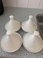4 mooie witte tajine (tajines), Ophalen of Verzenden, Zo goed als nieuw, Overige materialen