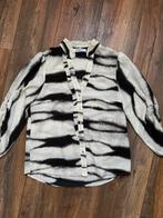 Co’couture blouse in zebra print met pof mouwen, Maat 38/40 (M), Zwart, Ophalen of Verzenden, Zo goed als nieuw
