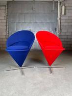 2x Vitra Cone chair by Verner Panton, Huis en Inrichting, Fauteuils, Modern / vintage, Minder dan 75 cm, Gebruikt, Stof
