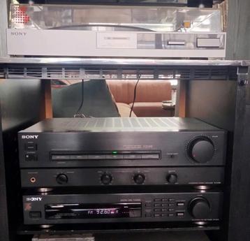 Vintage Sony versterker tuner platenspeler en 2 Kef speakers beschikbaar voor biedingen