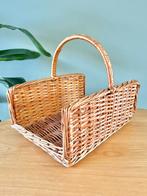 Vintage rotan mand magazine mand speelgoedmand, Ophalen of Verzenden, Gebruikt