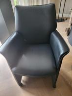 Zuiver zwart leren eetkamerstoelen 5 stuks, Zwart, Leer, Ophalen of Verzenden, Zo goed als nieuw