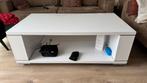 Witte salontafel op wieltjes, Huis en Inrichting, Tafels | Salontafels, Ophalen, Gebruikt, 50 tot 100 cm, Minder dan 50 cm